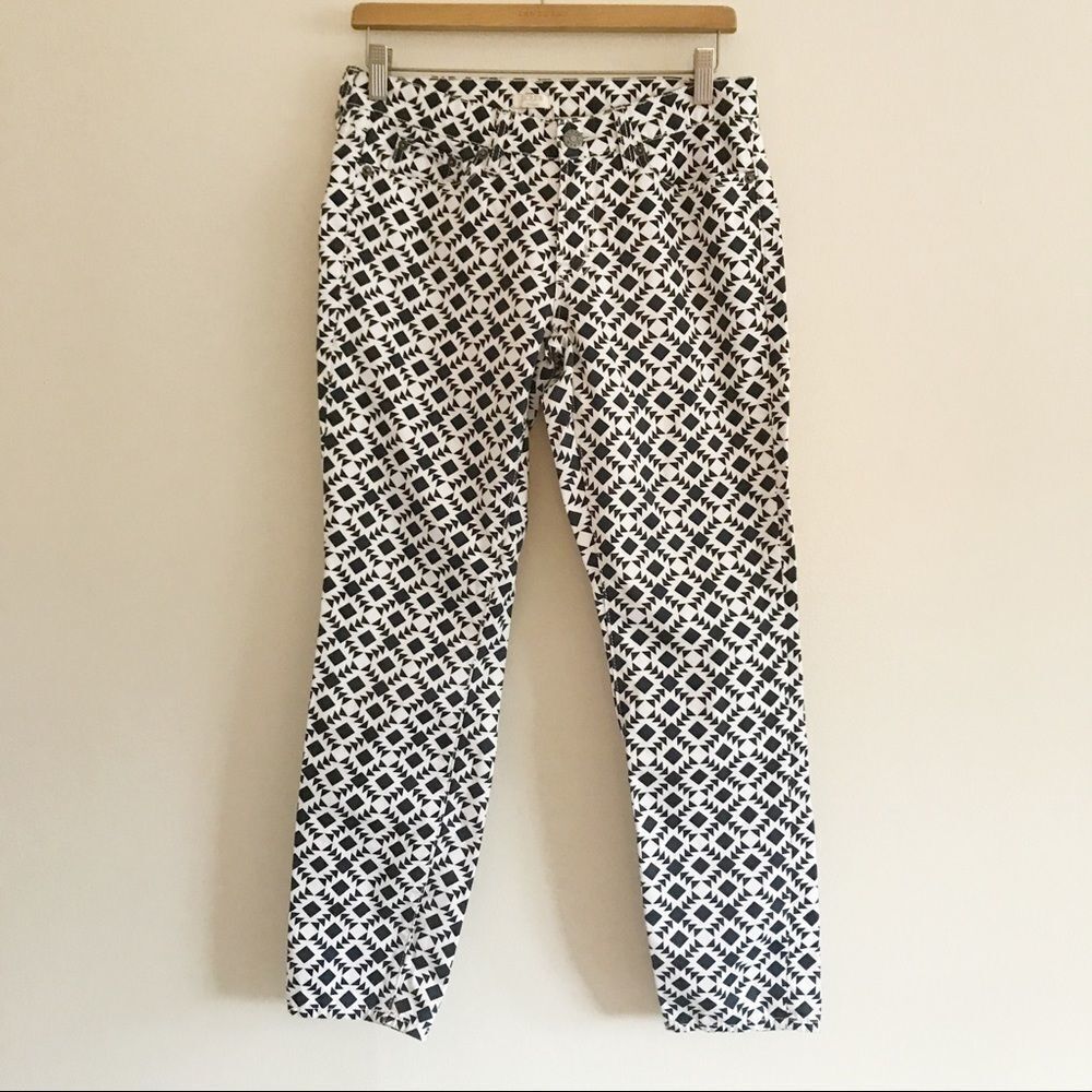 J. Crew Factory Black and White Skinny Pants